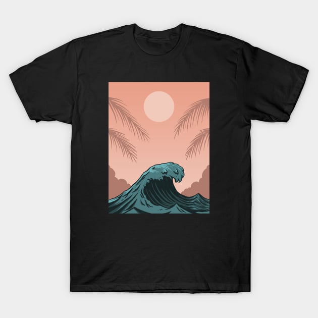 Wave T-Shirt by SommersethArt